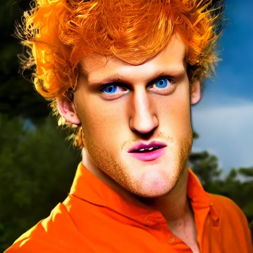 Image similar to logan paul as a cheeto,