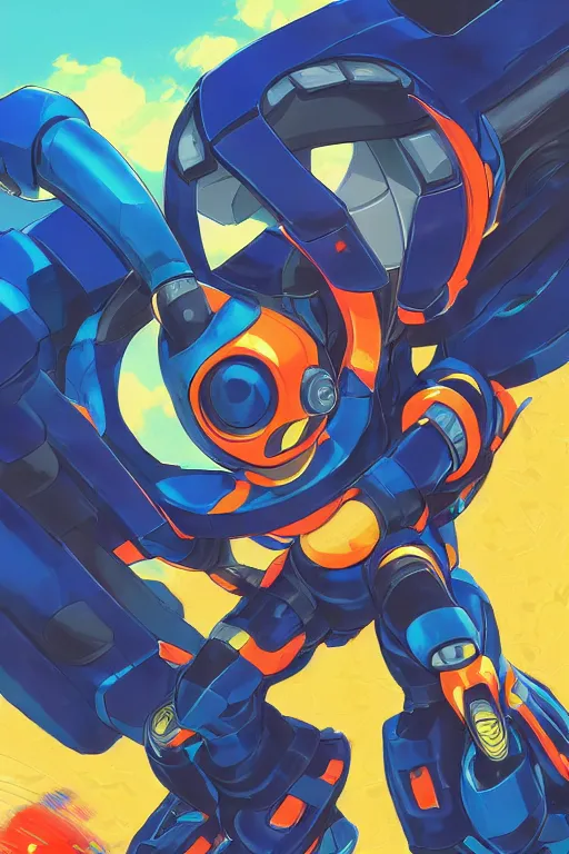 Image similar to robot ninja mask helmet megaman x zero rockman 2 0 2 2 switch game boss legacy collection fanart artsation, art gta 5 comics, behance hd by jesper ejsing, by rhads, makoto shinkai and lois van baarle, ilya kuvshinov, rossdraws global illumination ray tracing