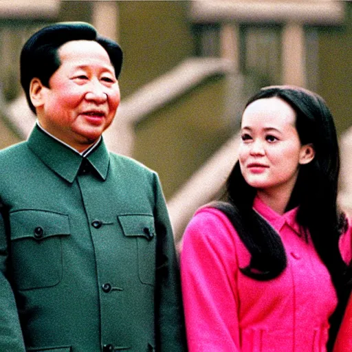 Image similar to film still of mao zedong and regina george in the new mean girls movie, 4 k