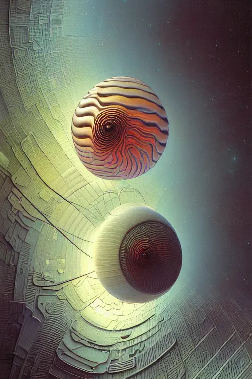 Prompt: design only! 2 0 5 0 s retro future art 1 9 7 0 s science fiction borders lines decorations space machine. muted colors. by jean - baptiste monge, ralph mcquarrie. mandelbulb 3 d, fractal flame, jelly fish, coral