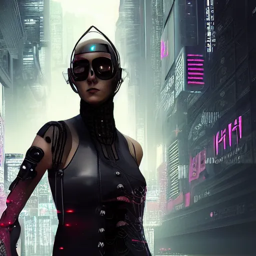 Prompt: cyberpunk assassin, ultra realistic, HD quality, полный рост
