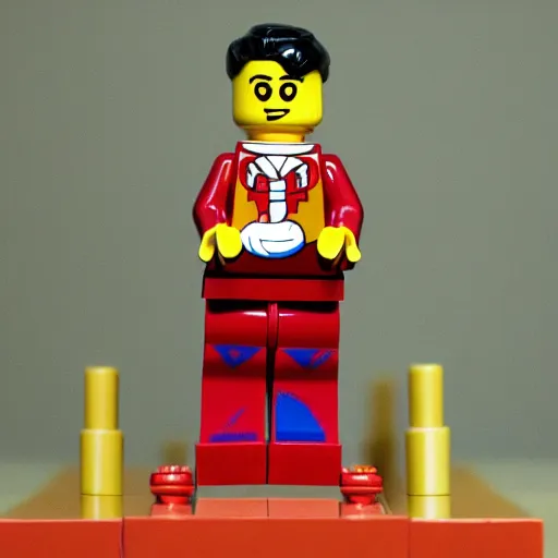 Prompt: queen of england lego figure