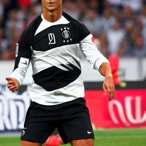 Prompt: cristiano ronaldo as a paris saint german player