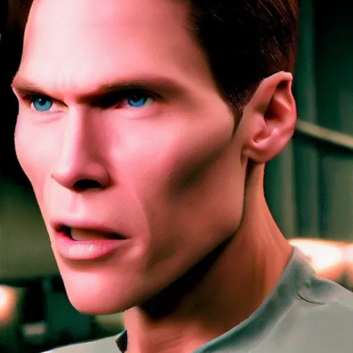 Image similar to Live Action Still of Jerma in The Matrix, real life, hyperrealistic, ultra realistic, realistic, highly detailed, epic, HD quality, 8k resolution, body and headshot, film still