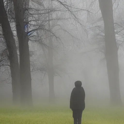 Prompt: a person made out of mist