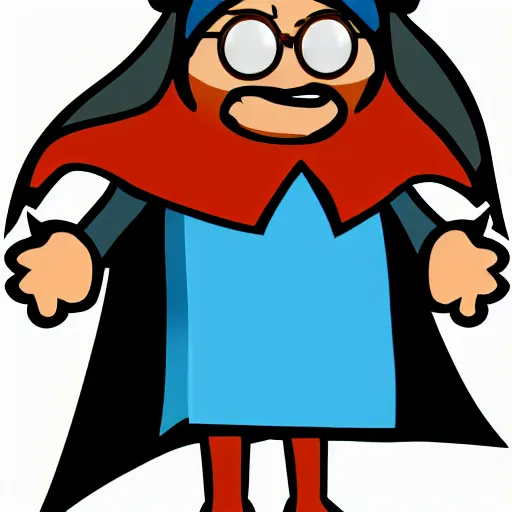 Image similar to a nerdy wizard clip art low detail, 4 k