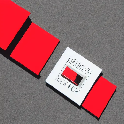 Image similar to close photograph of a cd cover with a red rectangle on it