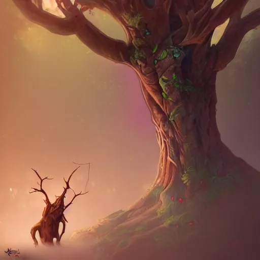 Prompt: realistic fantasy illustration of treant, photorealistic, concept art, render, cinematic, digital art, magical