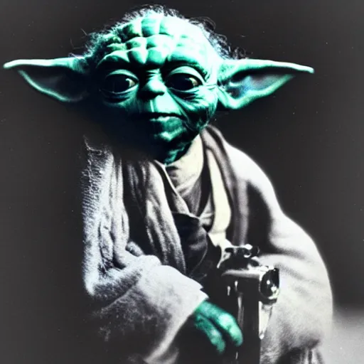 Image similar to 1 9 2 0 s photograph of yoda