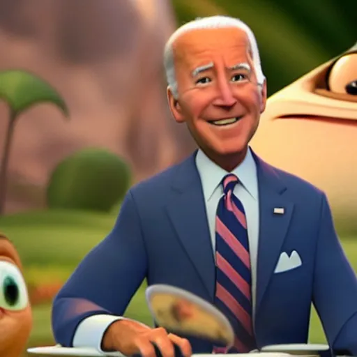 Prompt: joe biden in the movie a bugs life, film still, cinematic lighting