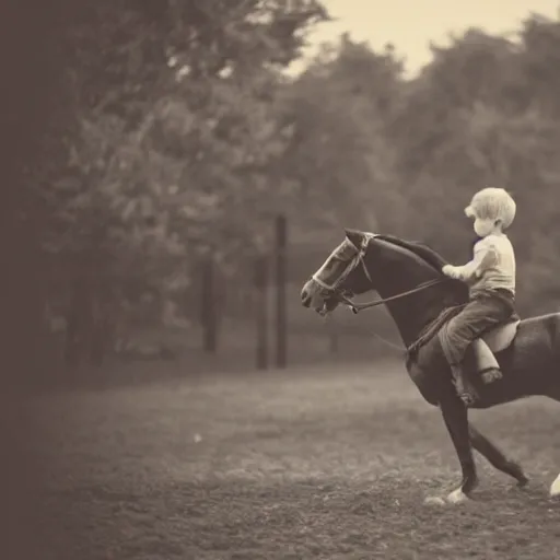 Image similar to photo of a boy riding a horse