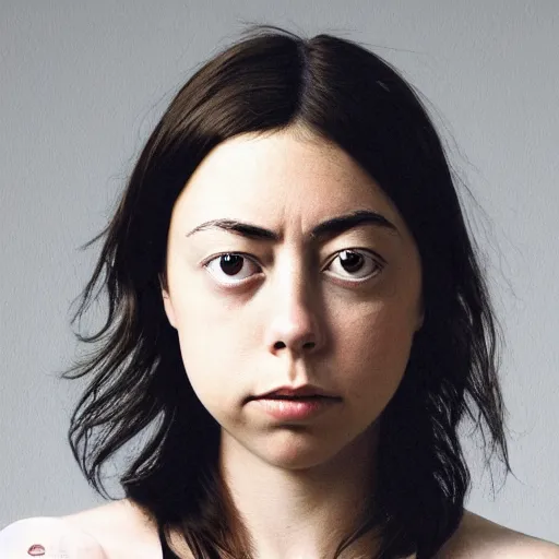 Image similar to a masterpiece portrait photo of a beautiful young woman who looks like a japanese aubrey plaza
