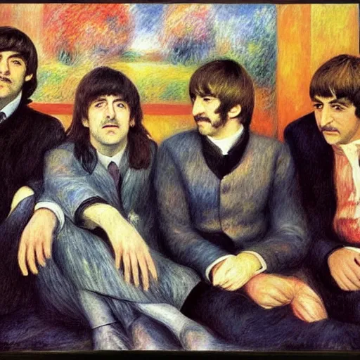 Prompt: The Beatles by Renoir