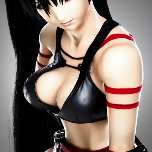 Prompt: head and body of tifa lockhart from final fantasy vii, highly detailed