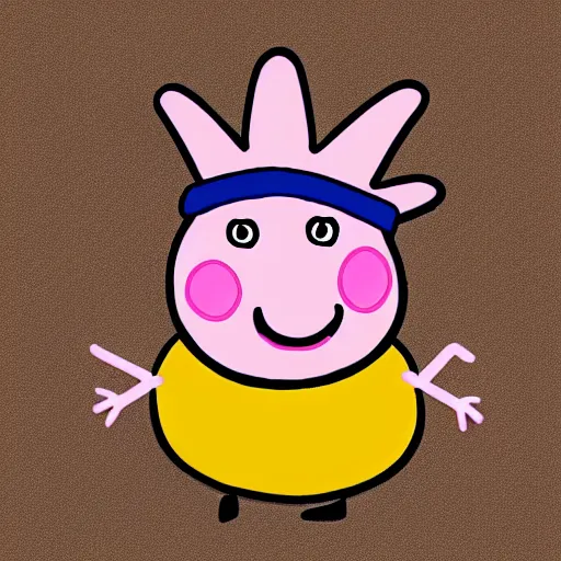Prompt: peppa pig as a dragonball z character, anime, japanese cartoon