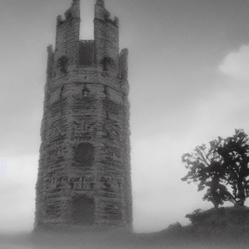 Prompt: a tower on the edge of forever, fantasy