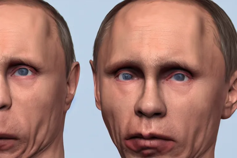 Image similar to a horrific photograph of a disgusting amorphous blob!!!!!!!!!! putin, failed cosmetic surgery, ( ( ( ( ( ( ( ( lip filler ) ) ) ) ) ) ) ), 8 k, volumetric lighting, unreal engine, ultra - realistic, grotesque, nightmare fuel, dripping skin, david cronenberg, ren and stimpy