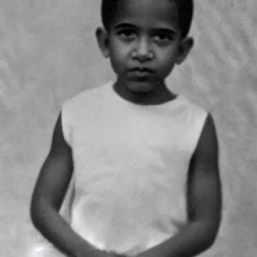 Prompt: obama as a child