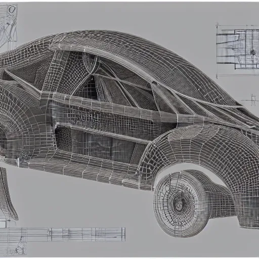 Prompt: a concept of a detailed and intricate design of a mechanical deconstructor 3 d design, great finesse organic hyper detailed, engineering blueprints, technical drawings, calculus, stained paper,