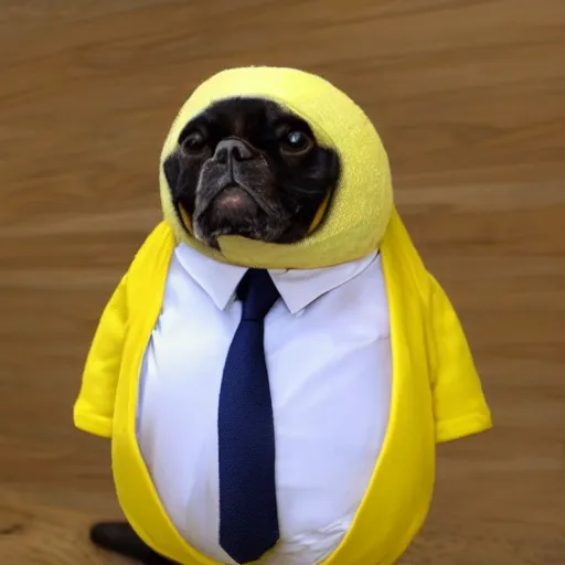 Image similar to banana dressed up for a day at the office