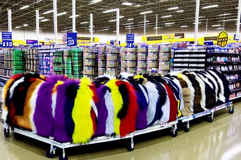 Image similar to photo of fursuits for sale at walmart on black friday