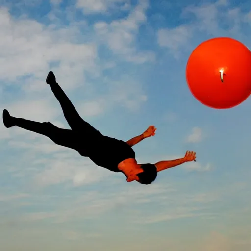 Image similar to man flying through air, flipping