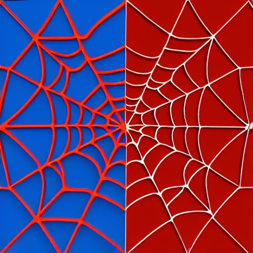 Image similar to voronoi diagram of Spider-man, mesh, 3d, trending on artstation