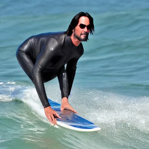 Prompt: 'keanu reeves surfing'