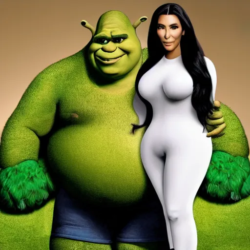 Image similar to kim kardashian and shrek