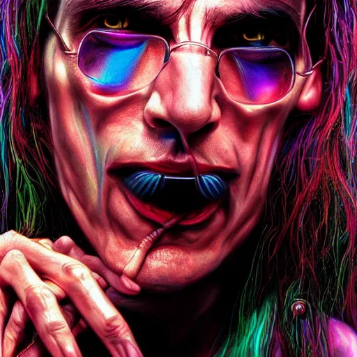 Prompt: photorealistic steve vai. hyperdetailed photorealism, 1 0 8 megapixels, amazing depth, glowing rich colors, powerful imagery, psychedelic overtones, 3 d finalrender, 3 d shading, cinematic lighting, artstation concept art