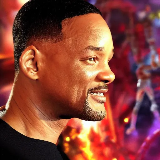 Prompt: Will Smith playing as blade Digital art 4K detail