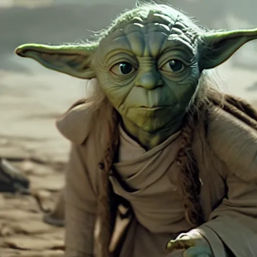 Image similar to film still of yoda in pirates of the caribbean movie 4 k