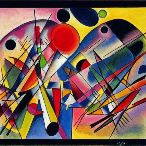 Prompt: kandinsky, fans, dramatic