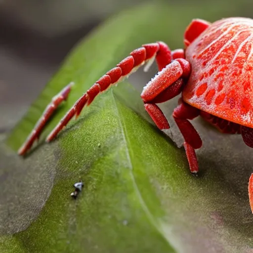 Image similar to Coenobita perlatus, the strawberry hermit crab.