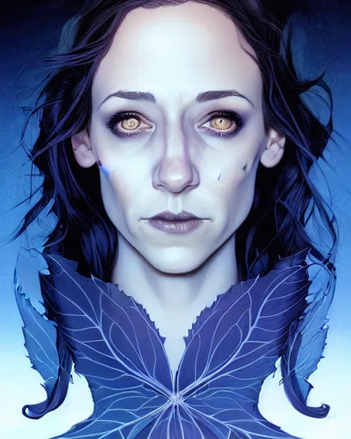 Prompt: beautiful stella maeve magician, black magic spells, in the style of joshua middleton, rafeal albuquerque comicbook cover art, phil noto, creepy pose, spooky, symmetrical face and body, volumetric lighting, cinematic lighting, detailed realistic symmetrical eyes, insanely detailed and intricate elegant, autumn leaves, artgerm
