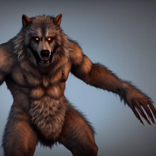 Image similar to cute handsome cuddly werewolf from van helsing unreal engine hyperreallistic render 8k character concept art masterpiece