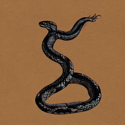 Image similar to snake with human arms