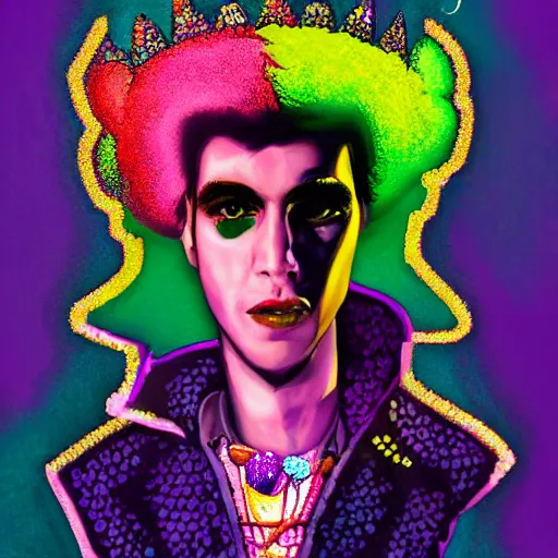 Prompt: a portrait of a candypunk prince