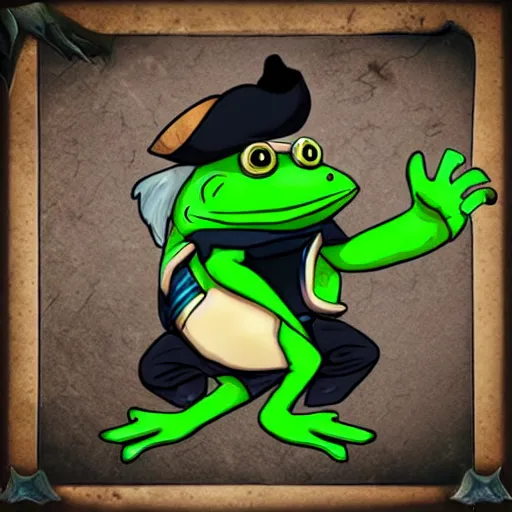 Image similar to pirate frog : a league of legends character