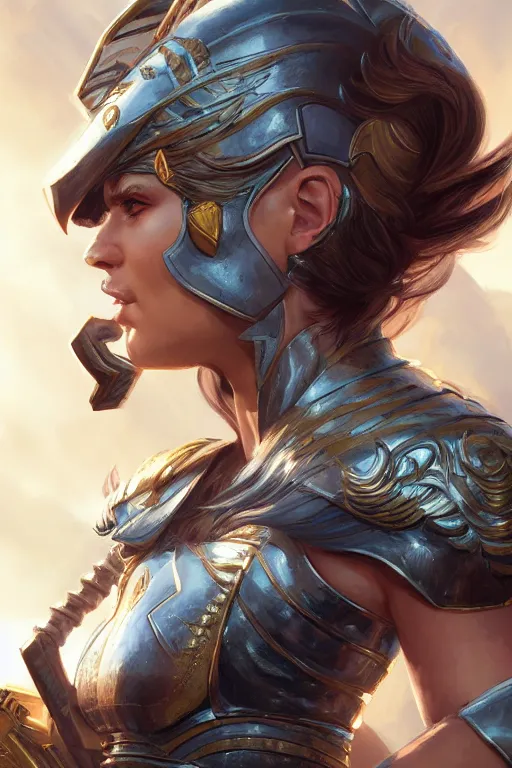 Image similar to amazon valkyrie athena, d & d, fantasy, portrait, highly detailed, headshot, digital painting, trending on artstation, concept art, sharp focus, illustration, art by artgerm and greg rutkowski and magali villeneuve