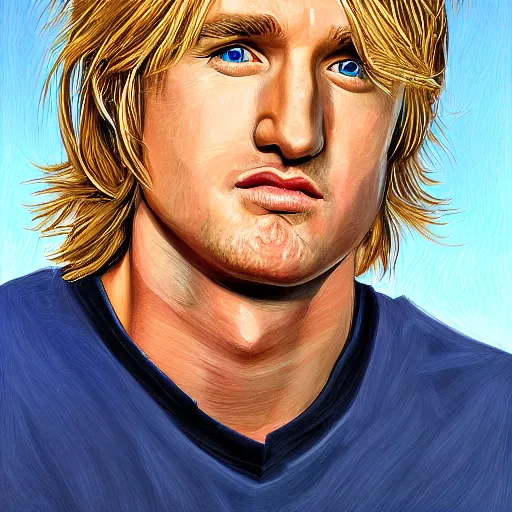 Prompt: owen wilson portrait, intricate, highly detailed, realistic