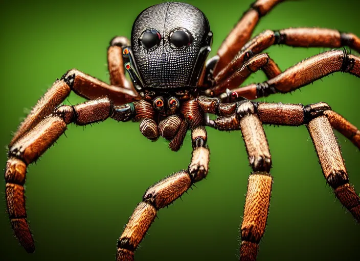 Prompt: photo of a cybernetic biomechanical spider in the forest. fantasy magic style. highly detailed 8 k. intricate. nikon d 8 5 0 5 5 mm. award winning photography.