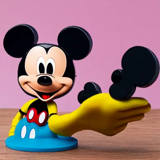 Image similar to mickey mouse stop motion vinyl action figure, plastic, toy