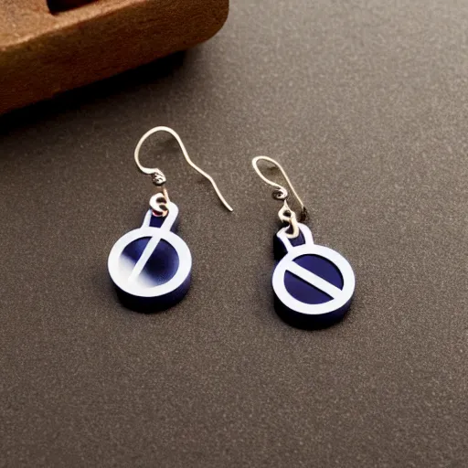 Image similar to segmented 2d laser cut earrings, doctor who