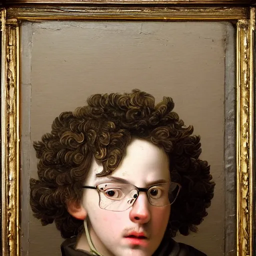 Image similar to A 17th century Baroque Painting of Maxmoefoe, grainy, realistic, hyperrealistic, very realistic, very very realistic, highly detailed, very detailed, extremely detailed, detailed, digital art, trending on artstation, detailed face, very detailed face, very detailed face, realism, HD Quality, 8k resolution, intricate details, body and head in frame, painting, oil painting, trending on deviantart, Baroque Painting