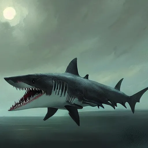 Prompt: Sharknado concept idea dream, Greg Rutkowski