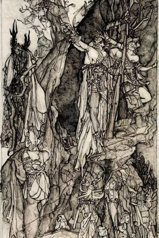 Image similar to the gods of pegana by arthur rackham