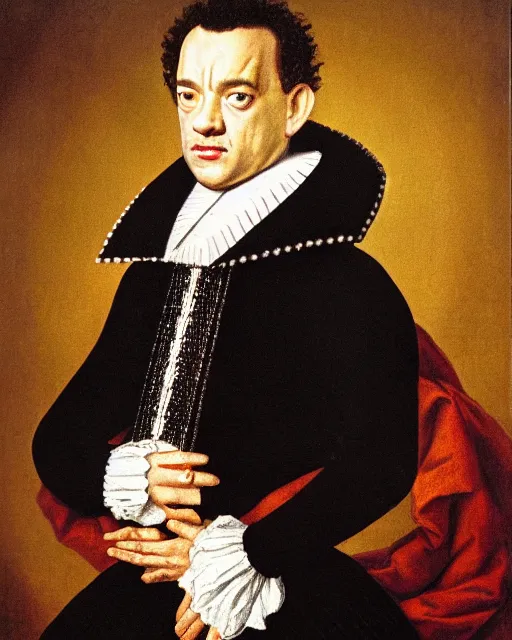 Image similar to a 1 6 0 0 s portrait of tom hanks