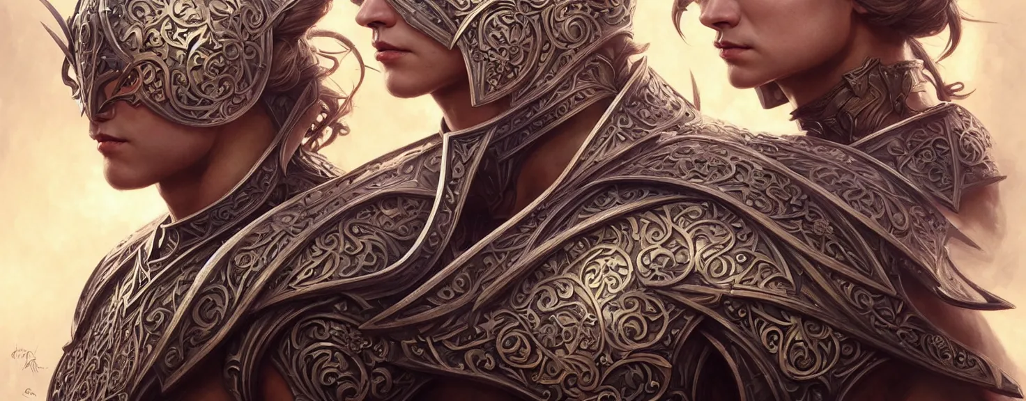 Image similar to Muscular and powerful medieval knight portrait, art nouveau, fantasy, intricate flower designs, elegant, highly detailed, sharp focus, art by Artgerm and Greg Rutkowski