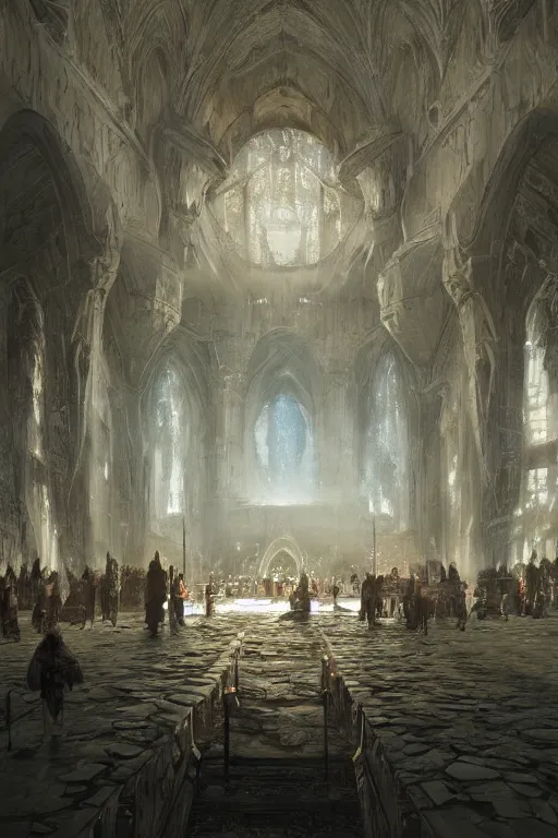 Image similar to inside king arthur castle, intricate, elegant, volumetric lighting, digital painting, highly detailed, artstation, sharp focus, illustration, concept art, ruan jia, steve mccurry